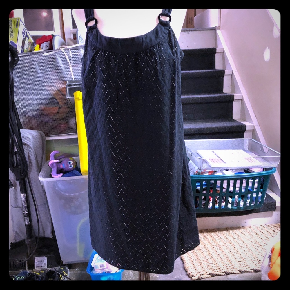 Ann Taylor loft cotton eyelet shift dress